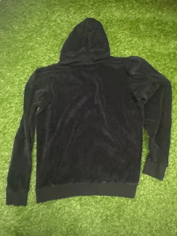 Lipsy London black velour hoodie