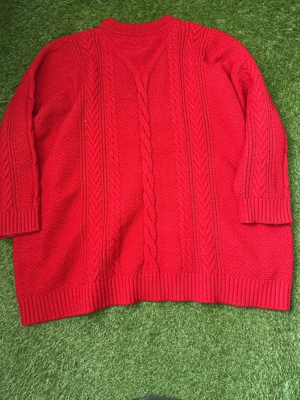 Next red cable knit jumper XXL
