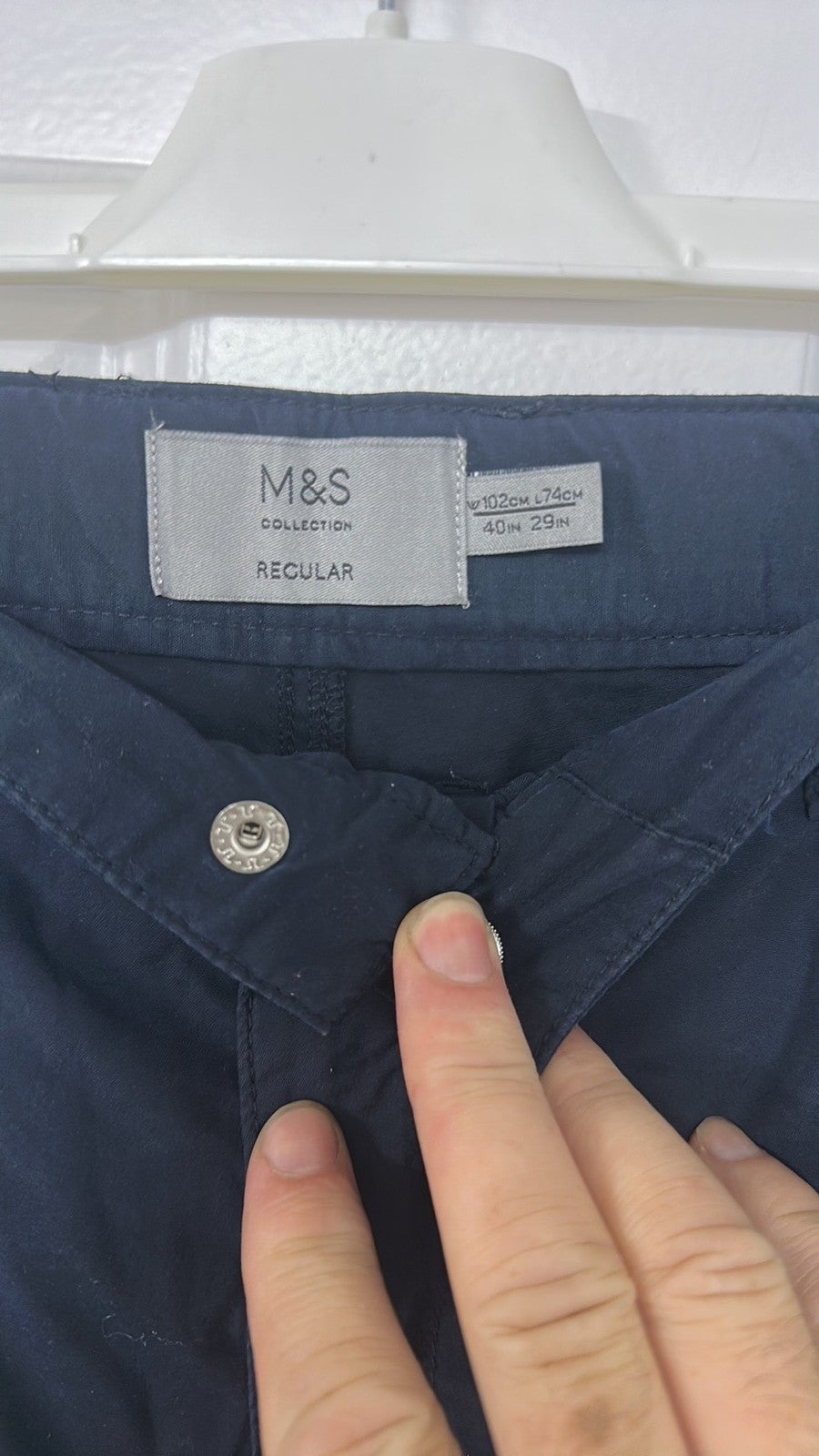 M&S Collection Men's Navy Zip-Off Convertible Cargo Trousers 40W 29L