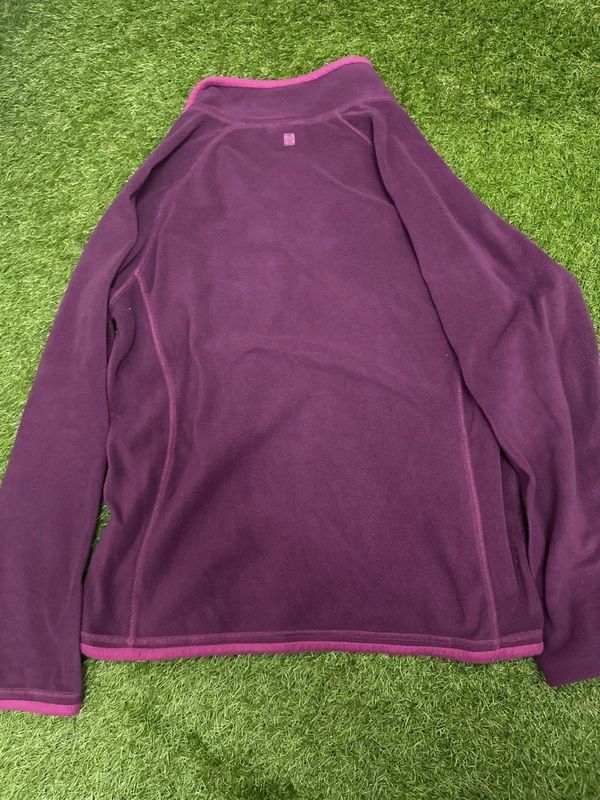 Mountain Warehouse purple half zip fleece top EU 42 Size 10