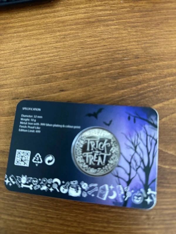 Trick or Treat Coin - proof-like finish .999 silver plated