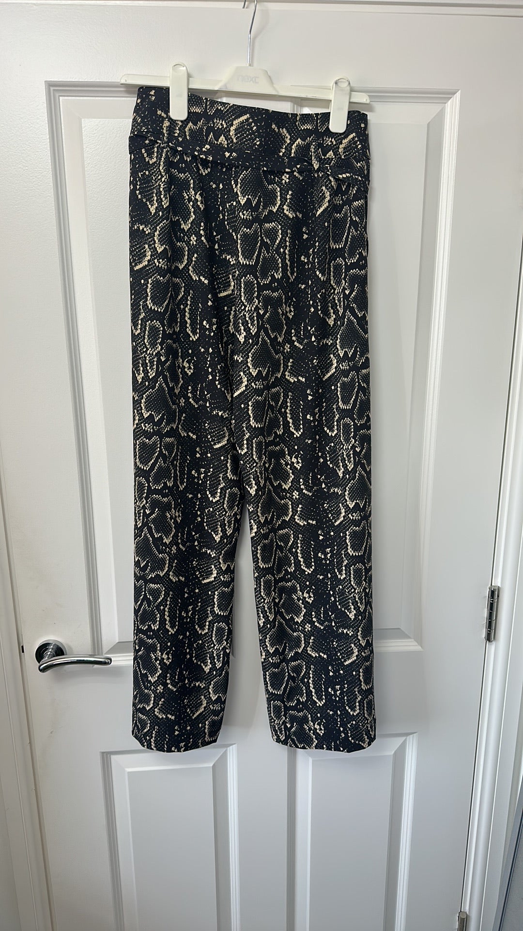 James Lakeland Luxury Snake Print Wide Leg Trousers with Belt BNWT size 12