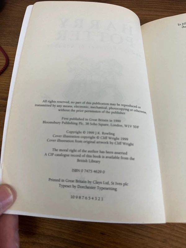 Harry Potter and the Prisoner of Azkaban - 1st Edition, 1st Print