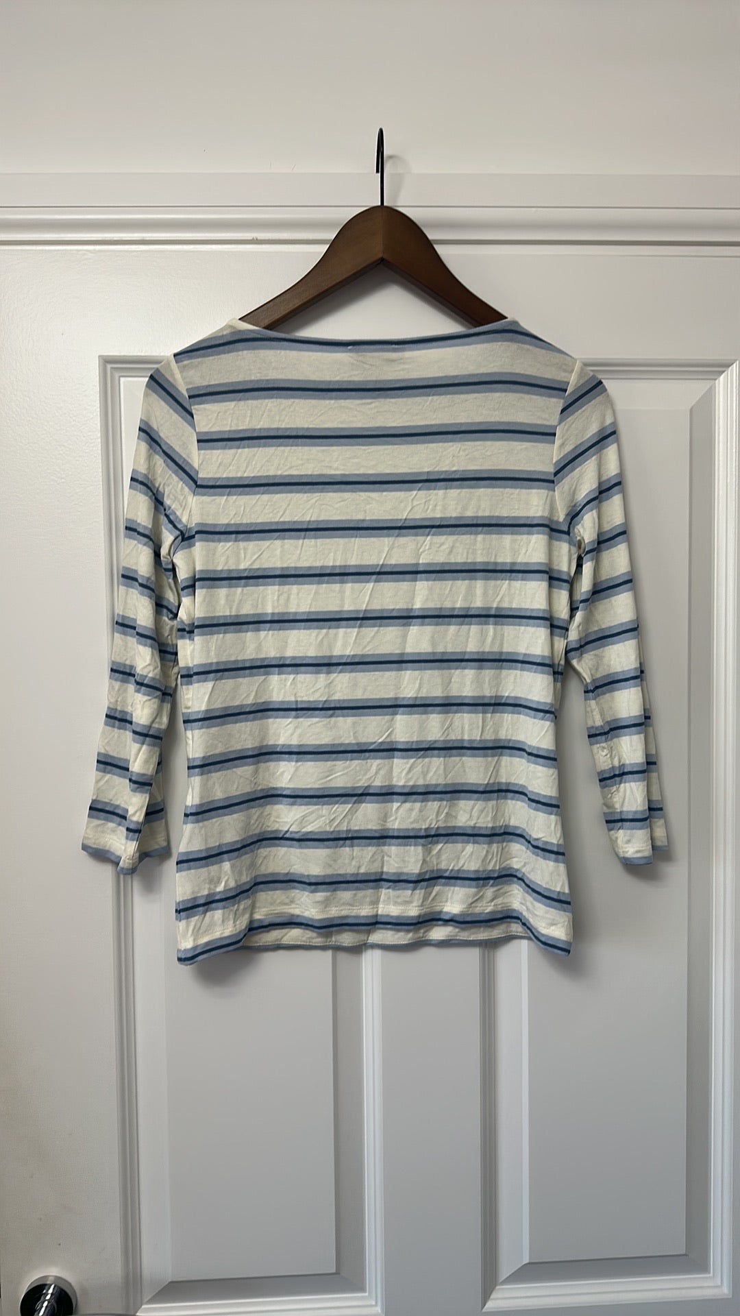 Hobbs London NWT Blue and White Striped Breton Top size Small