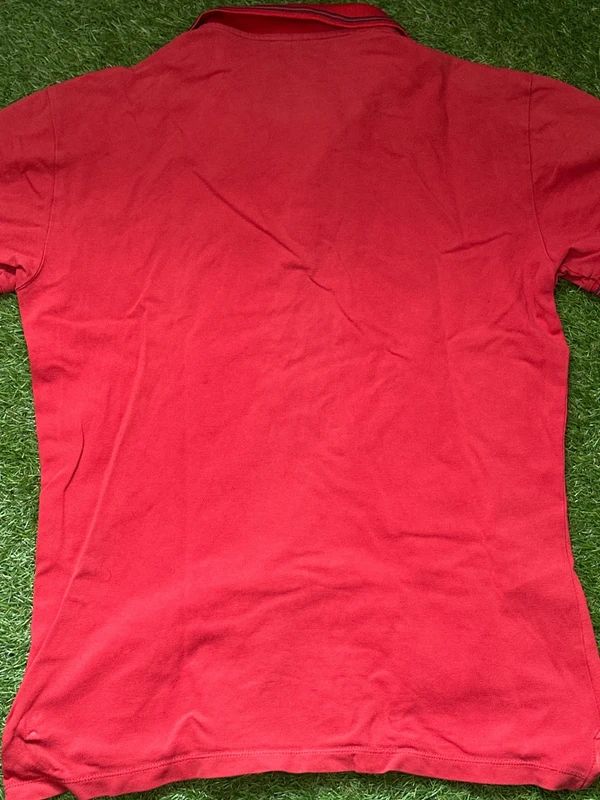 Armani Jeans red polo shirt size L