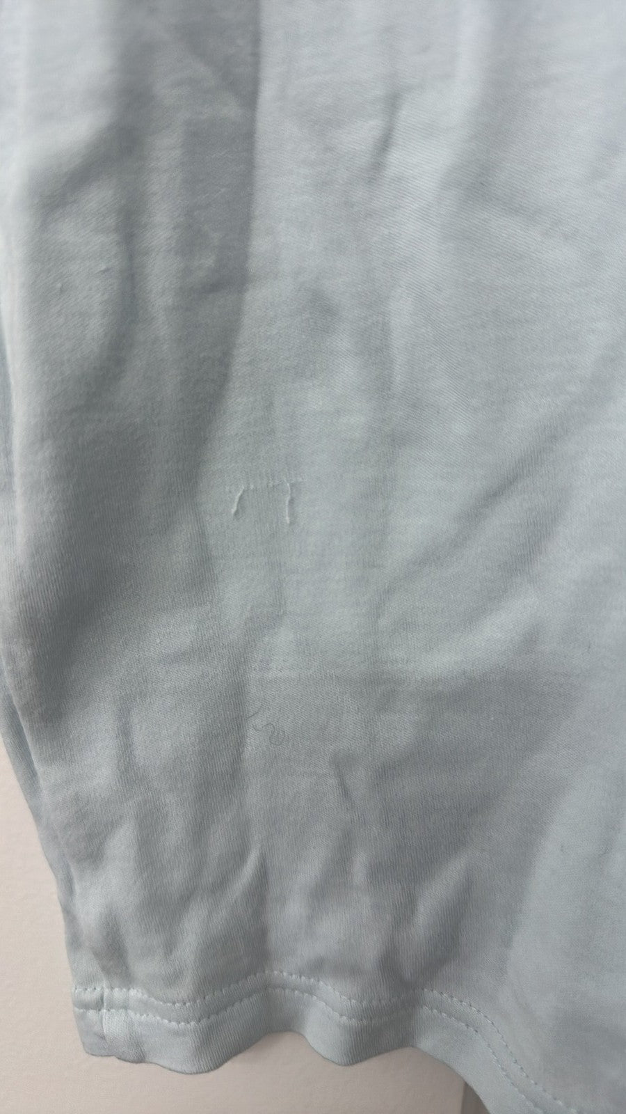 Efixelle Light Blue 3/4 Sleeve Scoop Neck Jersey Top size 10