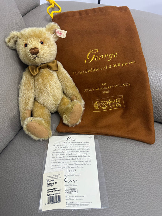 Steiff "George" teddy bear,2000 limited edition for Teddy Bears of Witney