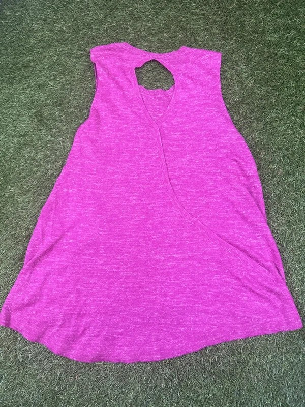 River Island pink sleeveless knit top size 12