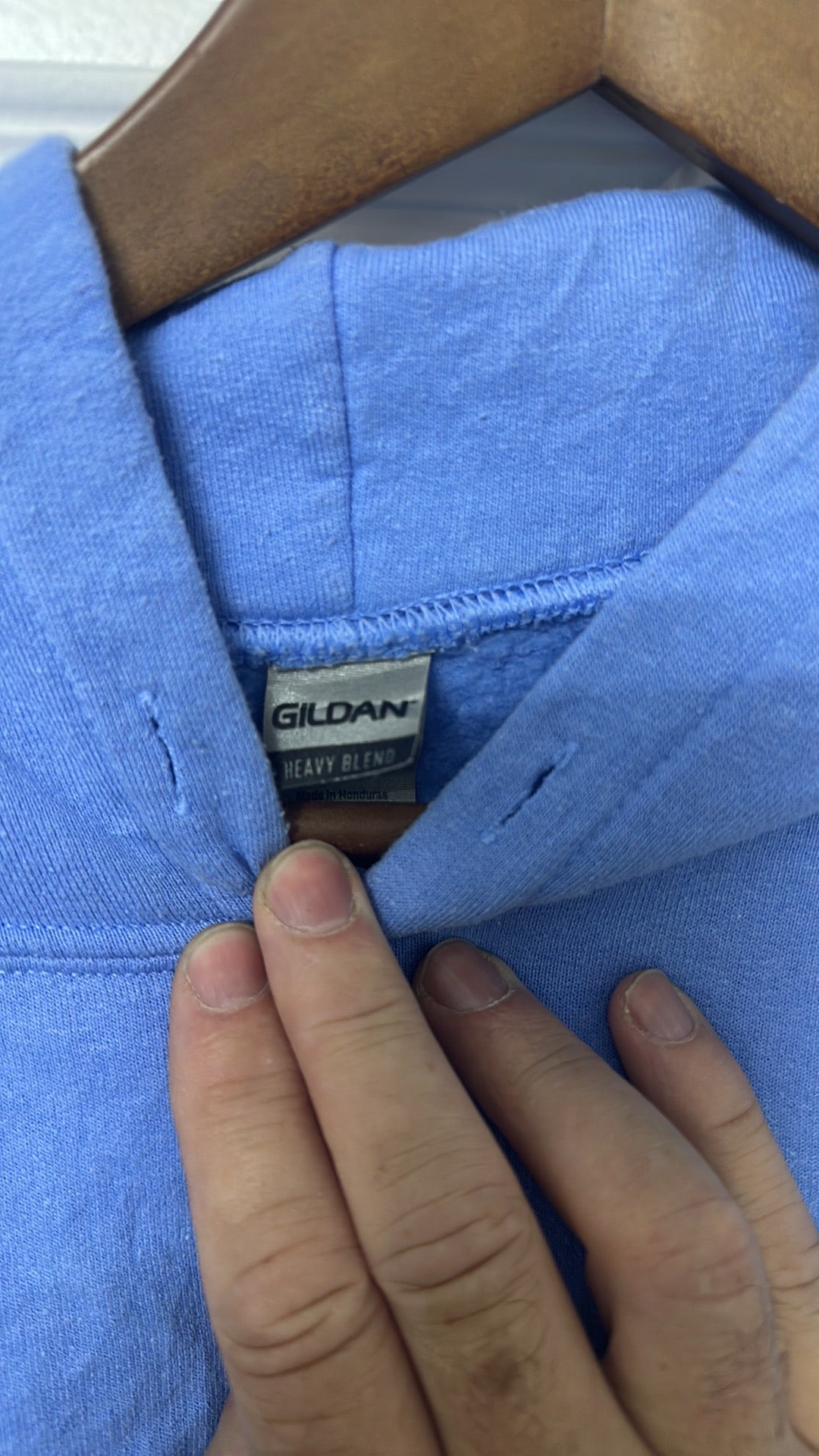 Gildan Heavy Blend Cornflower Blue Pullover Hoodie size large