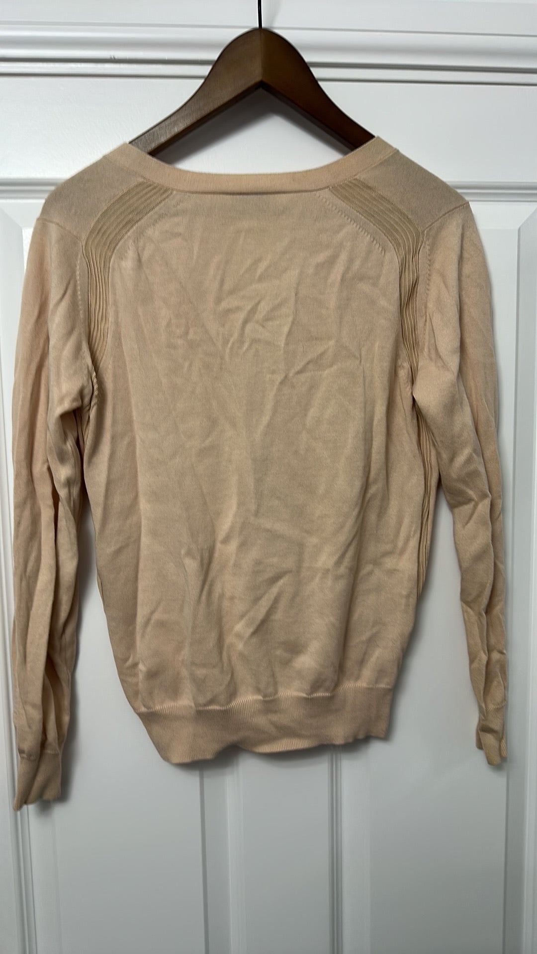 Nicole Farhi FARHI Peach V-Neck Cardigan with Pockets