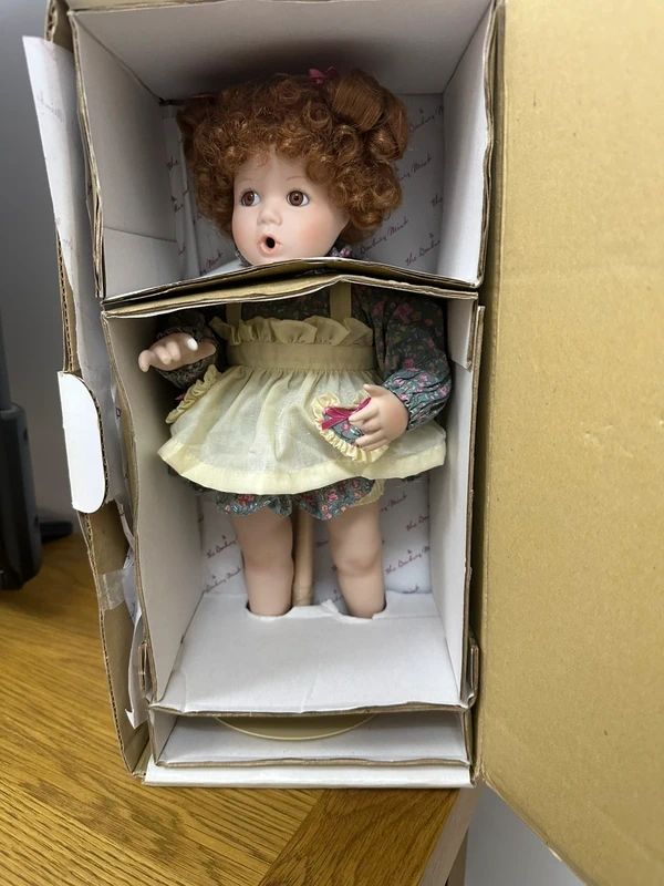 "Betsy" porcelain doll from the Danbury Mint by artist Elaine Campbell with original box