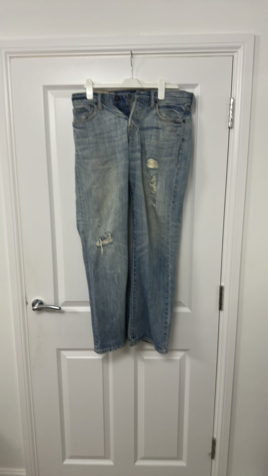 Abercrombie & Fitch Distressed Straight Leg Jeans W30 L30