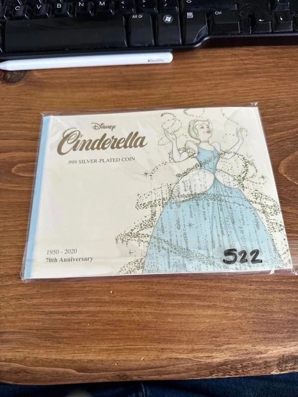 Disney Cinderella .999 Silver-Plated Coin