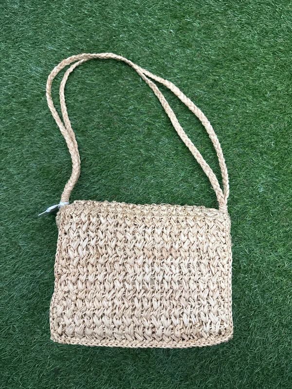 The White Company Fringed Raffia Shoulder Bag Neutral - New with Tags