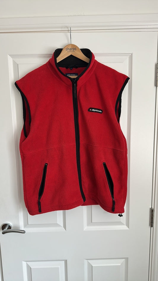 Highlander Performance Outdoor Red Fleece Gilet size XL