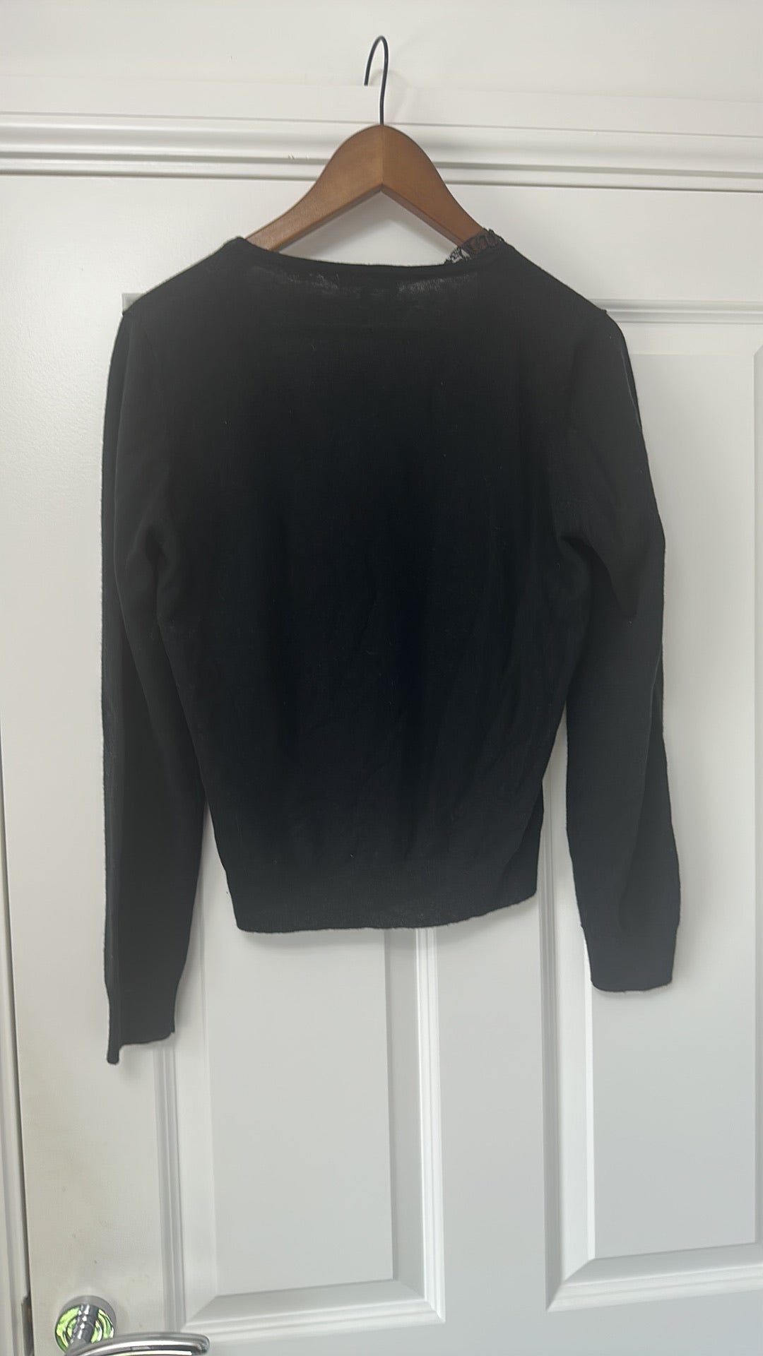 Armand Ventilo Beaded Trim Black Cardigan size Large