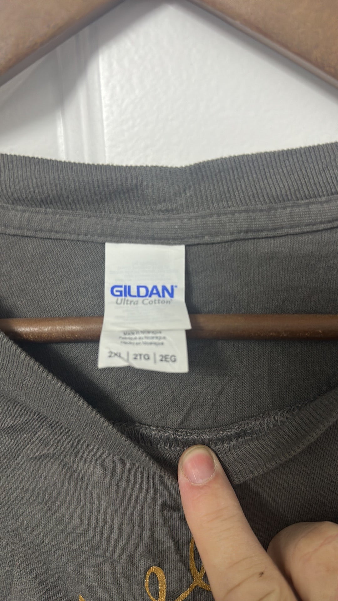 Gildan Ultra Cotton Charcoal Christmas Long Sleeve T-Shirt 2XL