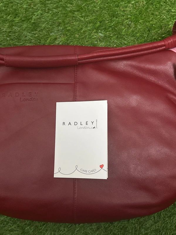 Radley London red shoulder bag with Scottie charm