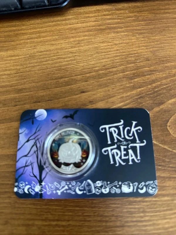 Trick or Treat Coin - proof-like finish .999 silver plated