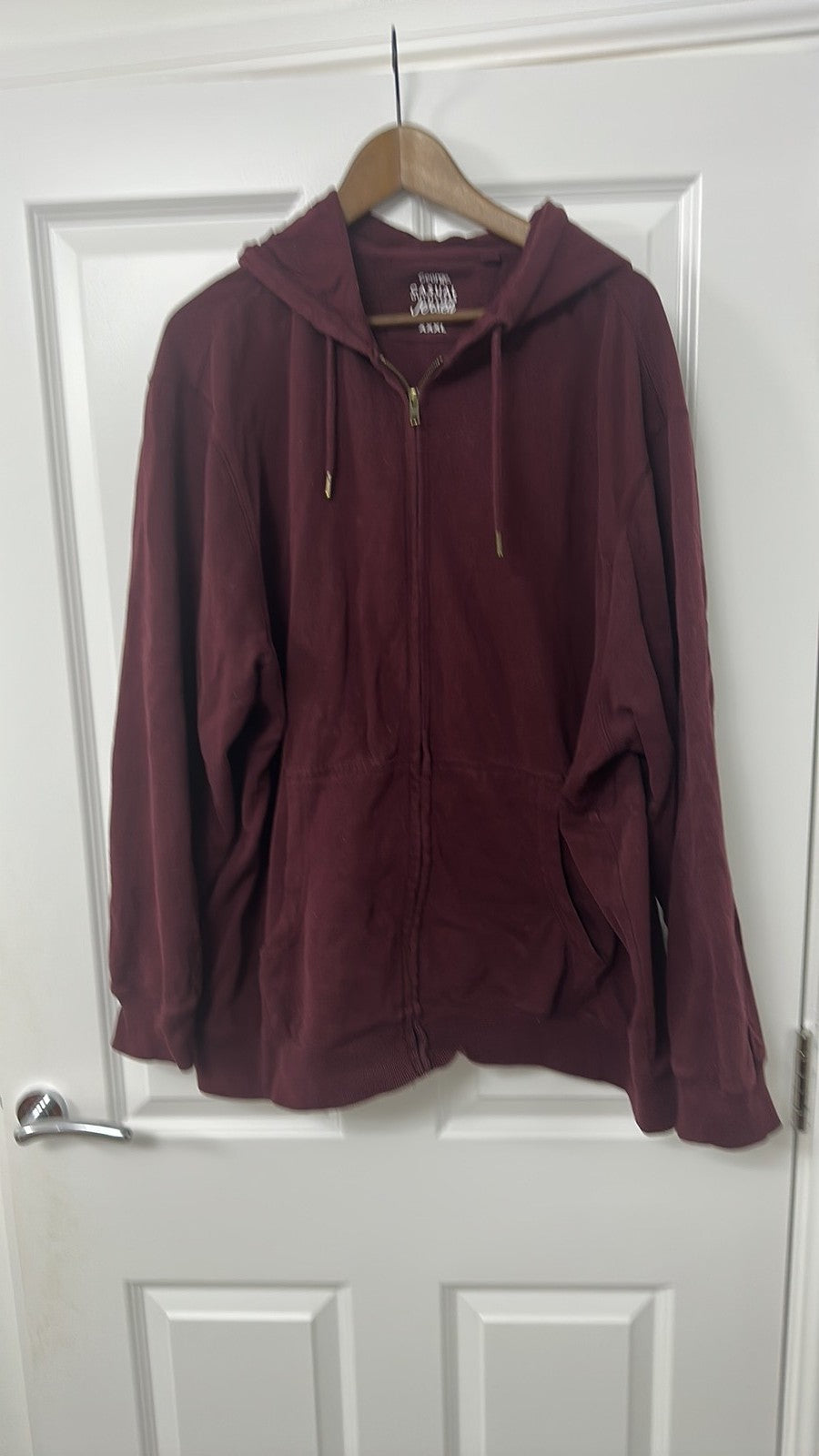 George Burgundy Zip-Up Hoodie XXXL