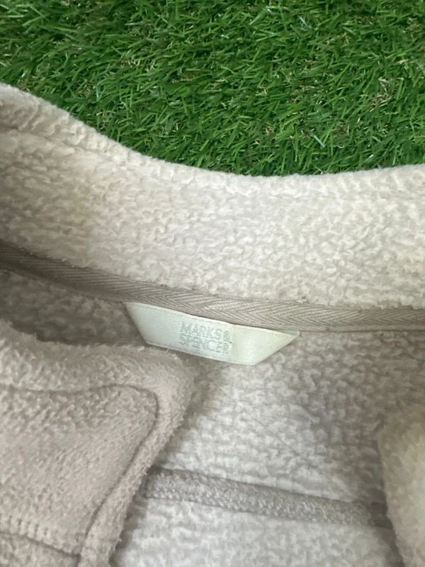 Marks & Spencer Beige Zip Fleece Gilet UK 16