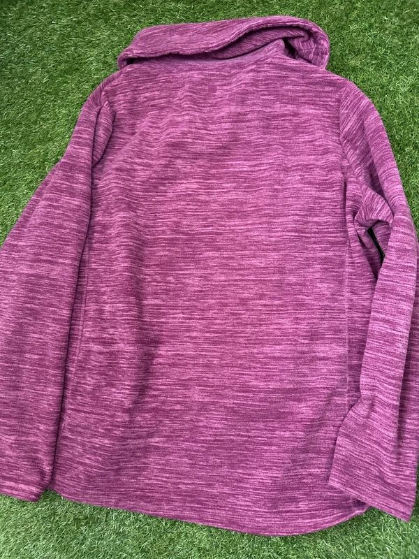 Mountain Warehouse purple marl cowl neck fleece top XL