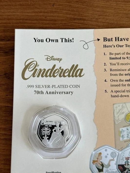 Disney Cinderella .999 Silver-Plated Coin