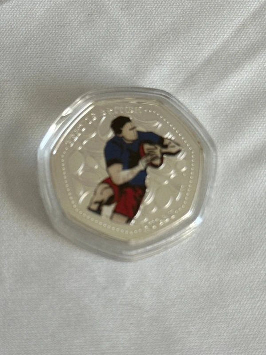 Best of British coin - Rugby - Silver-Plated coin