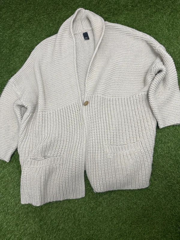 Best Connections (BC) beige chunky knit open cardigan UK 18-20 EU 44/46
