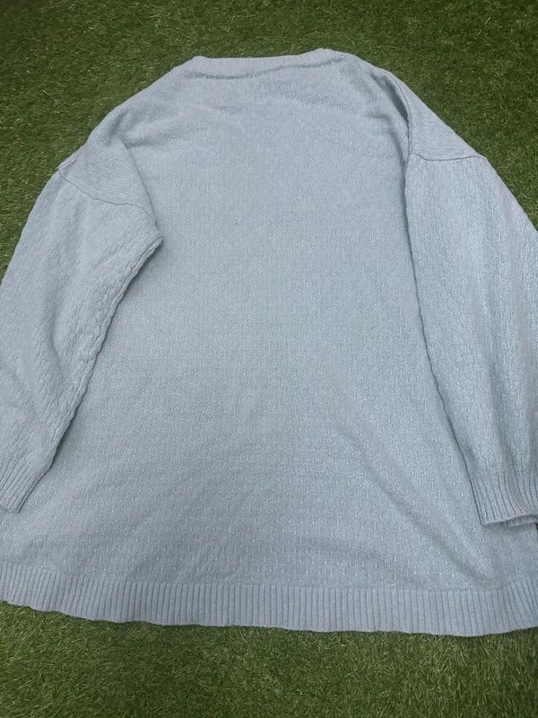 Next light blue V-neck jumper size 20