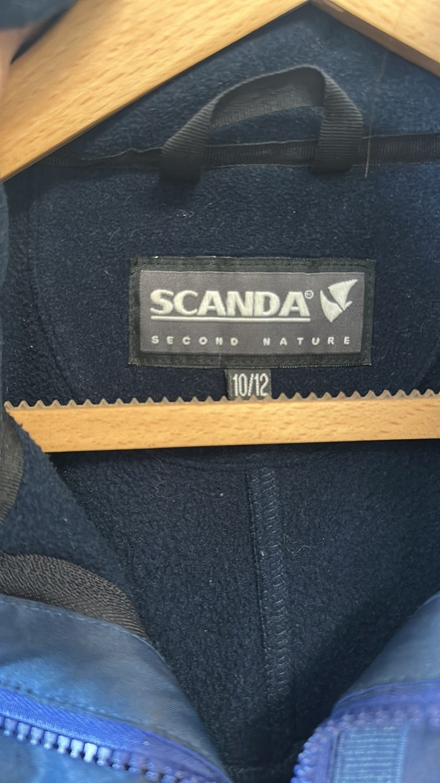 Scanda Second Nature Blue Waterproof Outdoor Jacket - Size 10/12