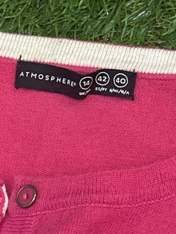Atmosphere pink button front cardigan UK 14