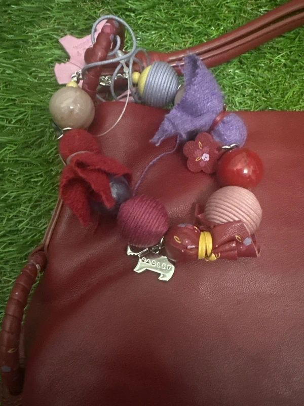 Radley London red shoulder bag with Scottie charm