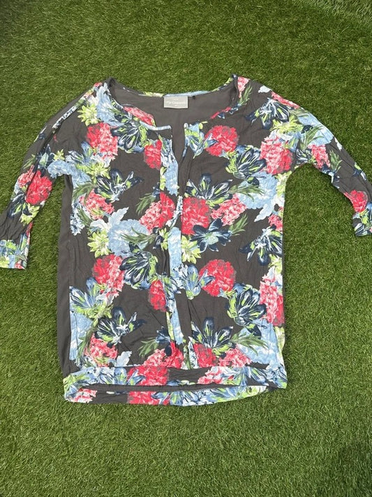 Next My Essentials floral long sleeve blouse size 10