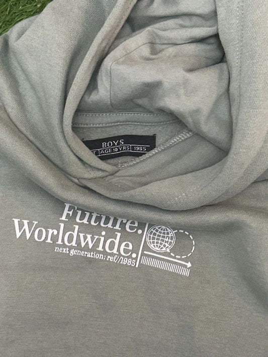 Boys Future Worldwide green hoodie age 10 years