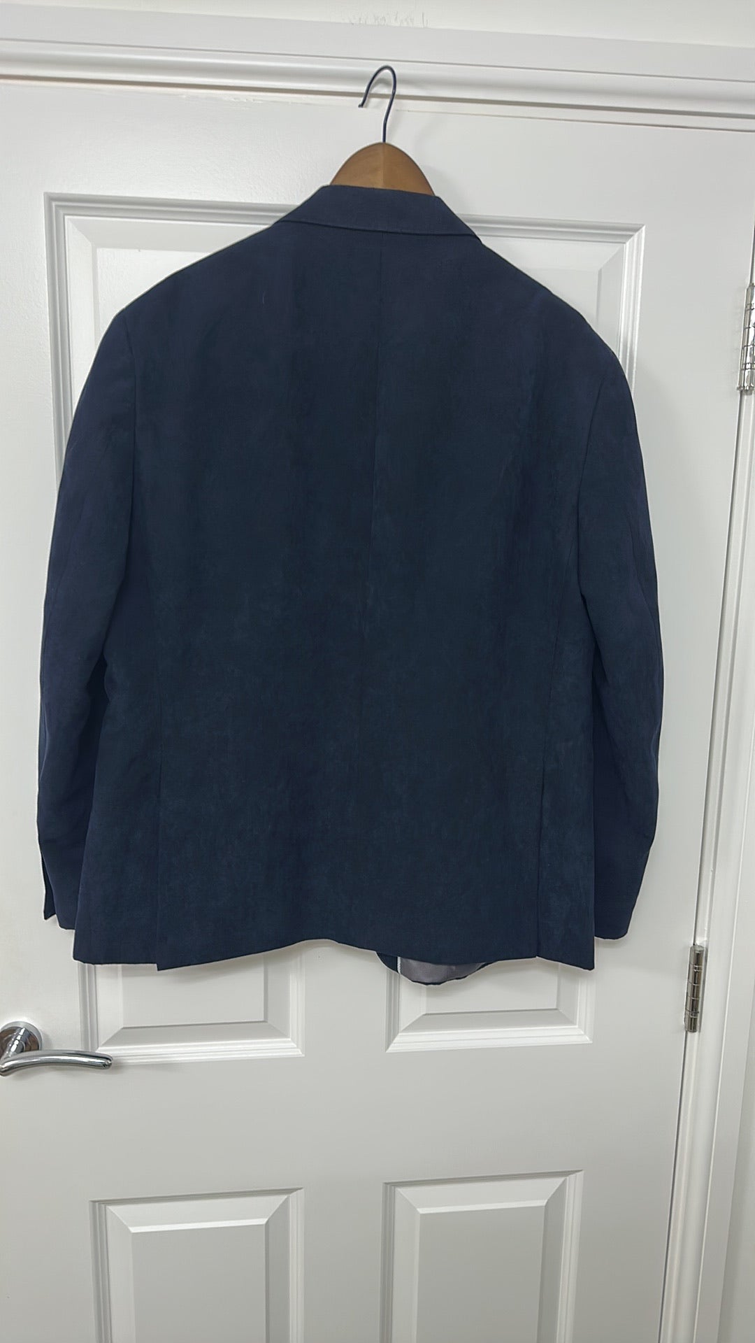 M&S Collection Men's Navy Faux Suede Regular Fit Blazer size 44