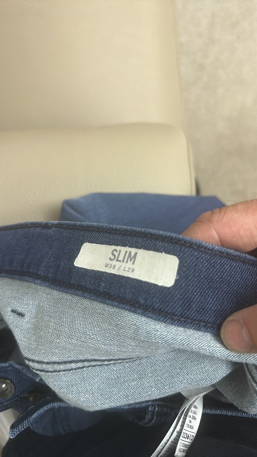 M&S Men's Slim Fit Stretch Denim Jeans Dark Indigo 38W 29L