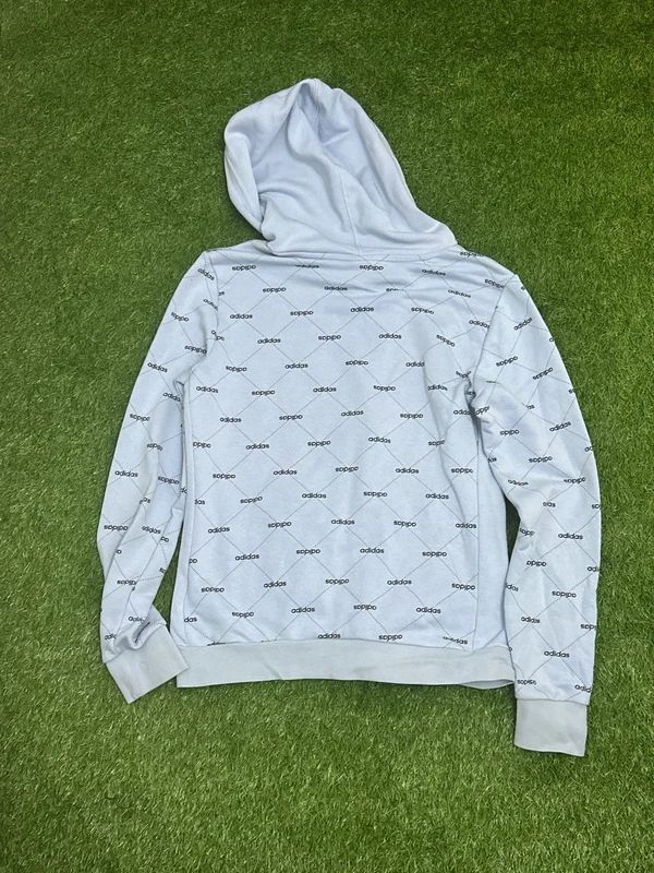 Adidas Blue Hoodie Y2K UK Small  8-10