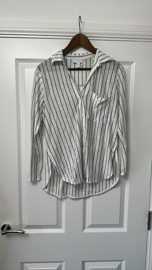 The White Company White Label Linen Striped Shirt size XS BNWT RRP £89