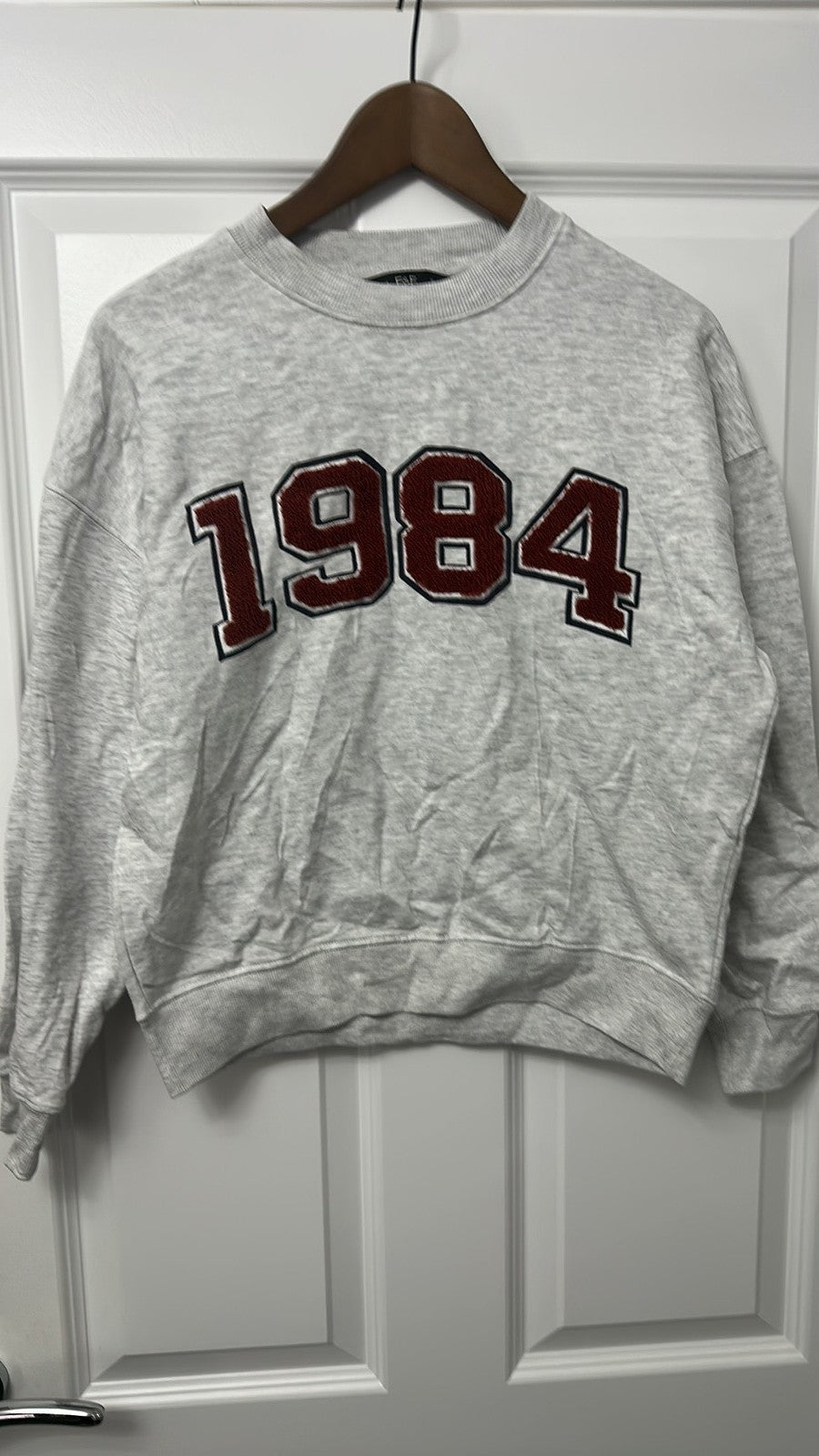 F&F Grey Marl '1984' Graphic Sweatshirt size 6