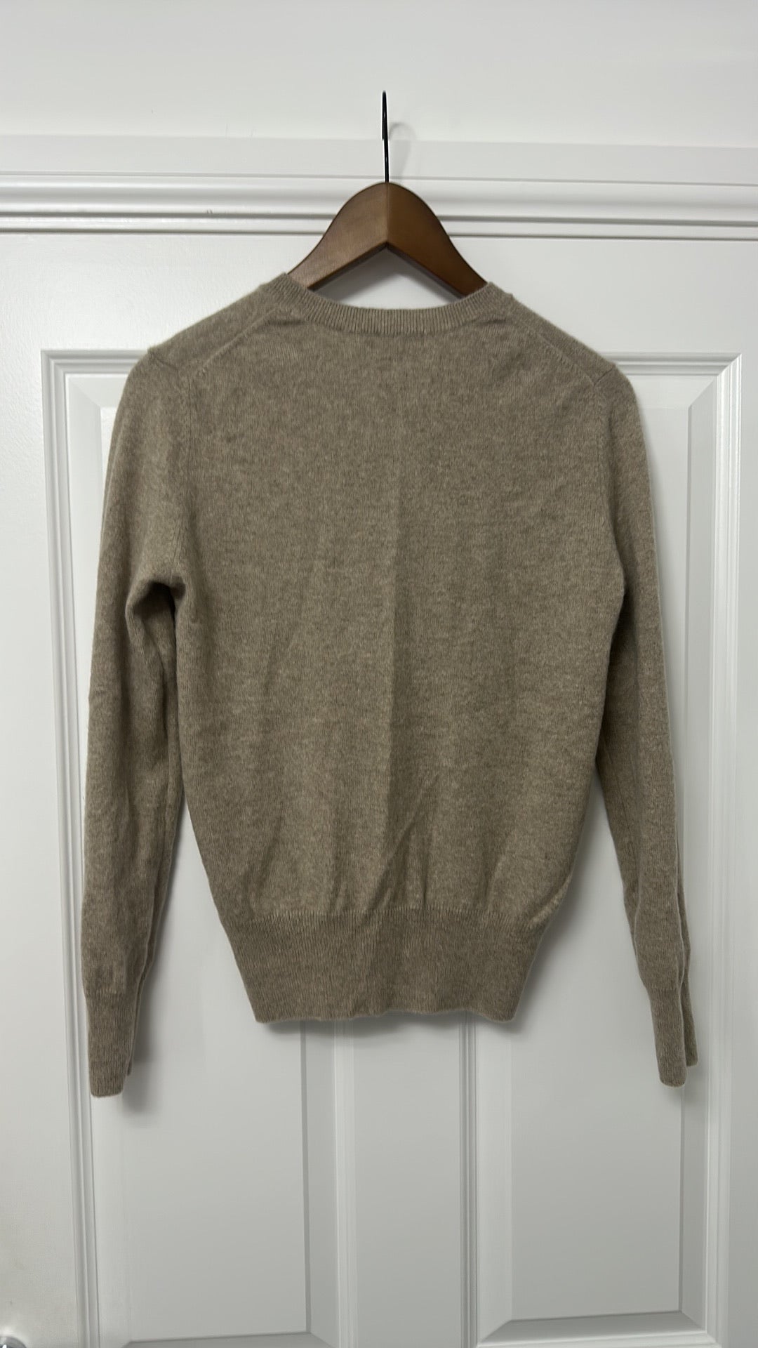 M&S Autograph Pure Cashmere Crew Neck Jumper in Taupe Size 8