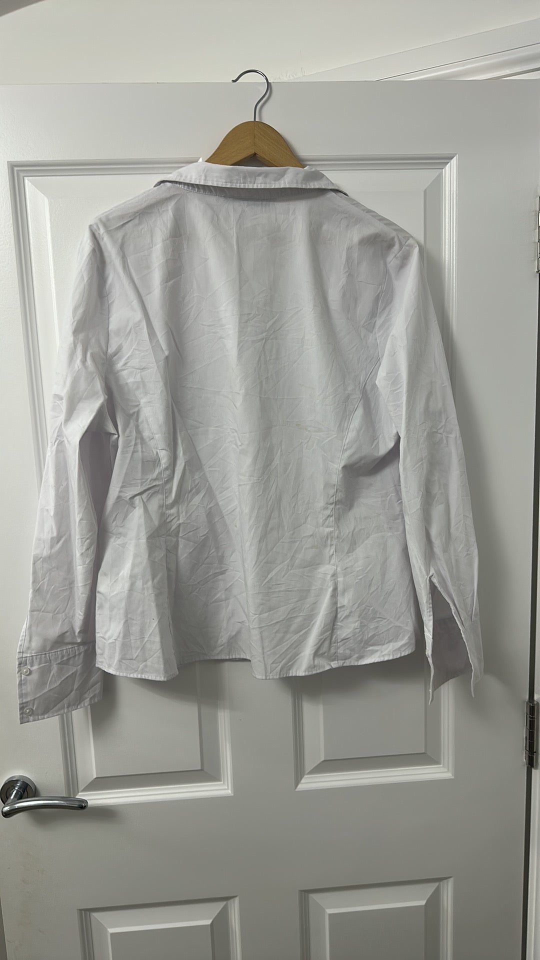 Primark White Button-Down Long Sleeve Shirt UK 18