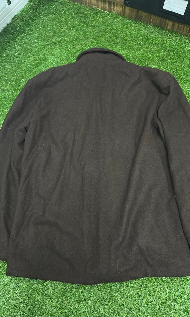 Dando Brown Wool Blend Jacket - size Medium
