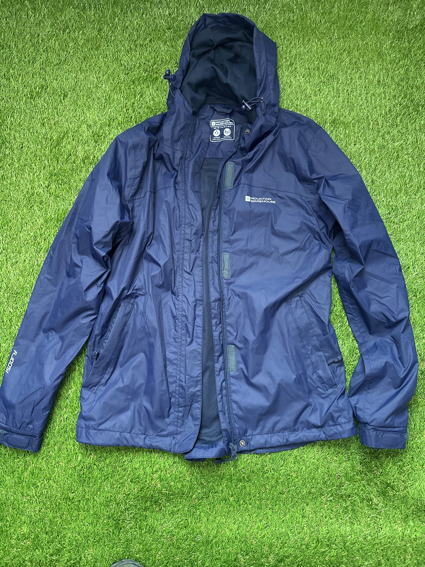 Mountain Warehouse Navy Waterproof Jacket Size 10 blue