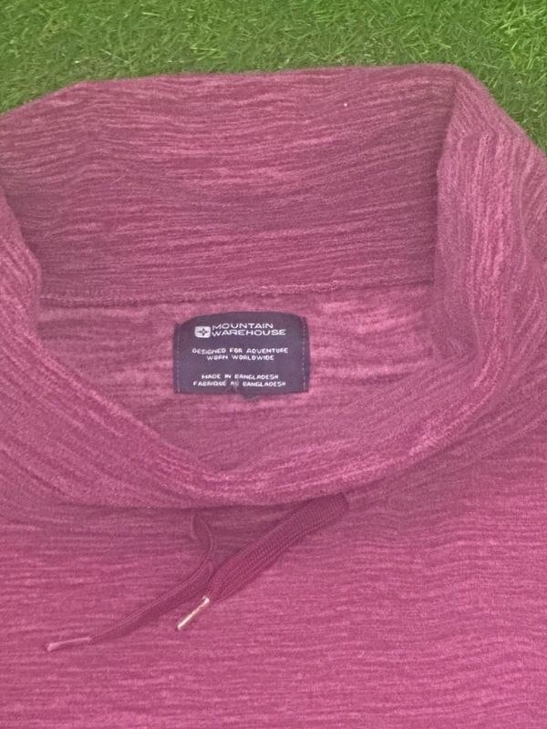 Mountain Warehouse purple marl cowl neck fleece top XL