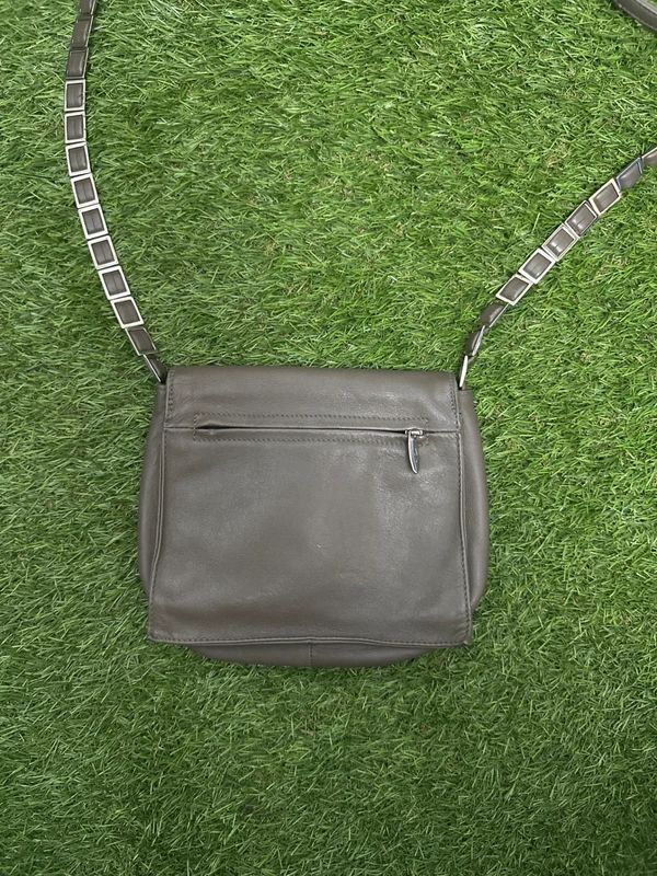 Tula grey flap crossbody bag with chain strap