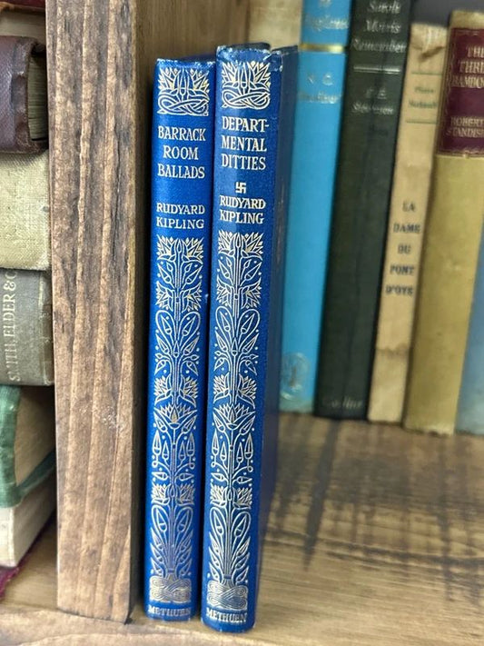 Vintage editions of Barrack-Room Ballads and Departmental Ditties by Rudyard Kipling.