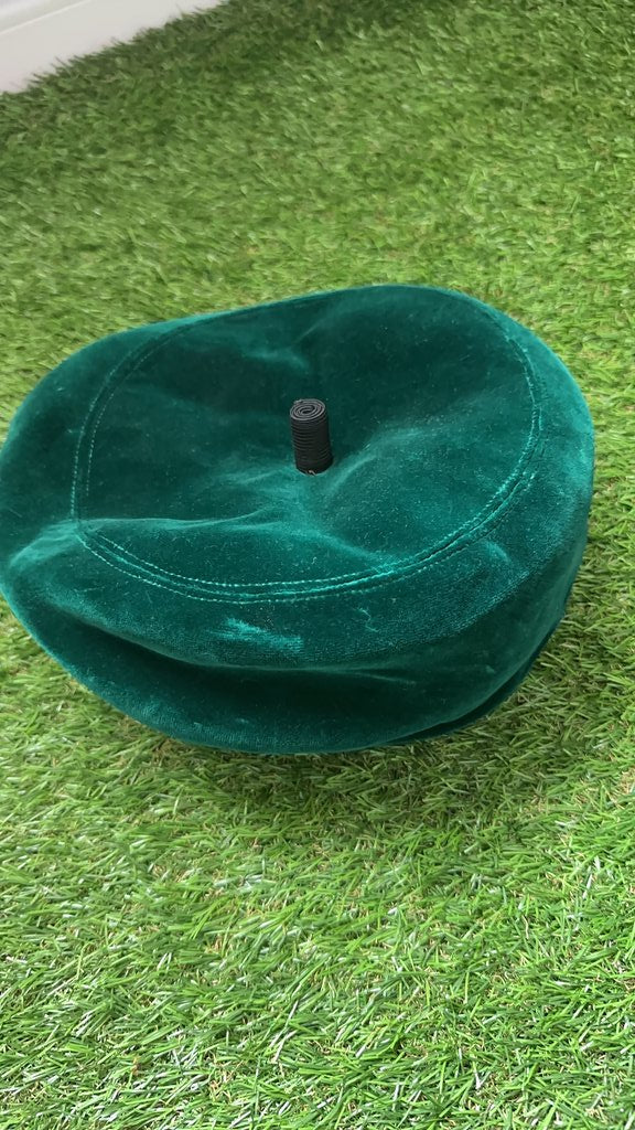 Vintage Green Velvet Beret by Spinnata