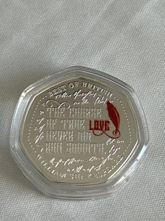 Best of British coin - William Shakespeare  - Silver-Plated coin