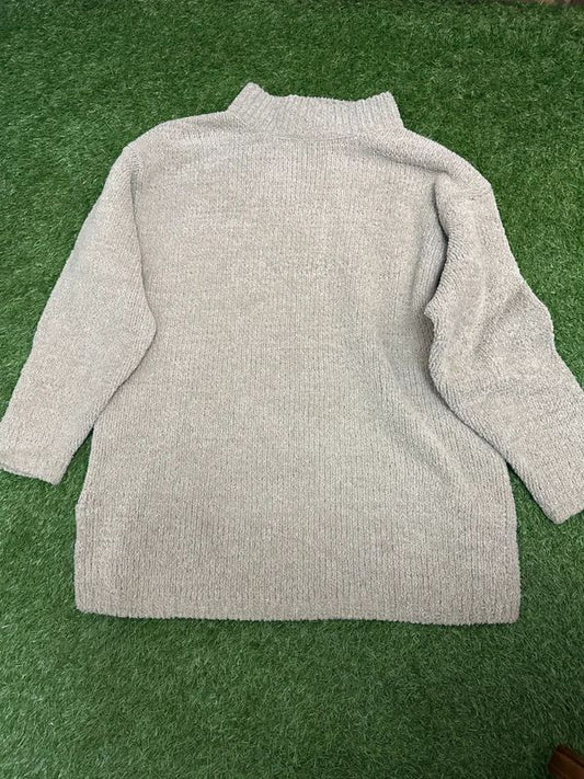 Poppy beige high neck knit jumper size M